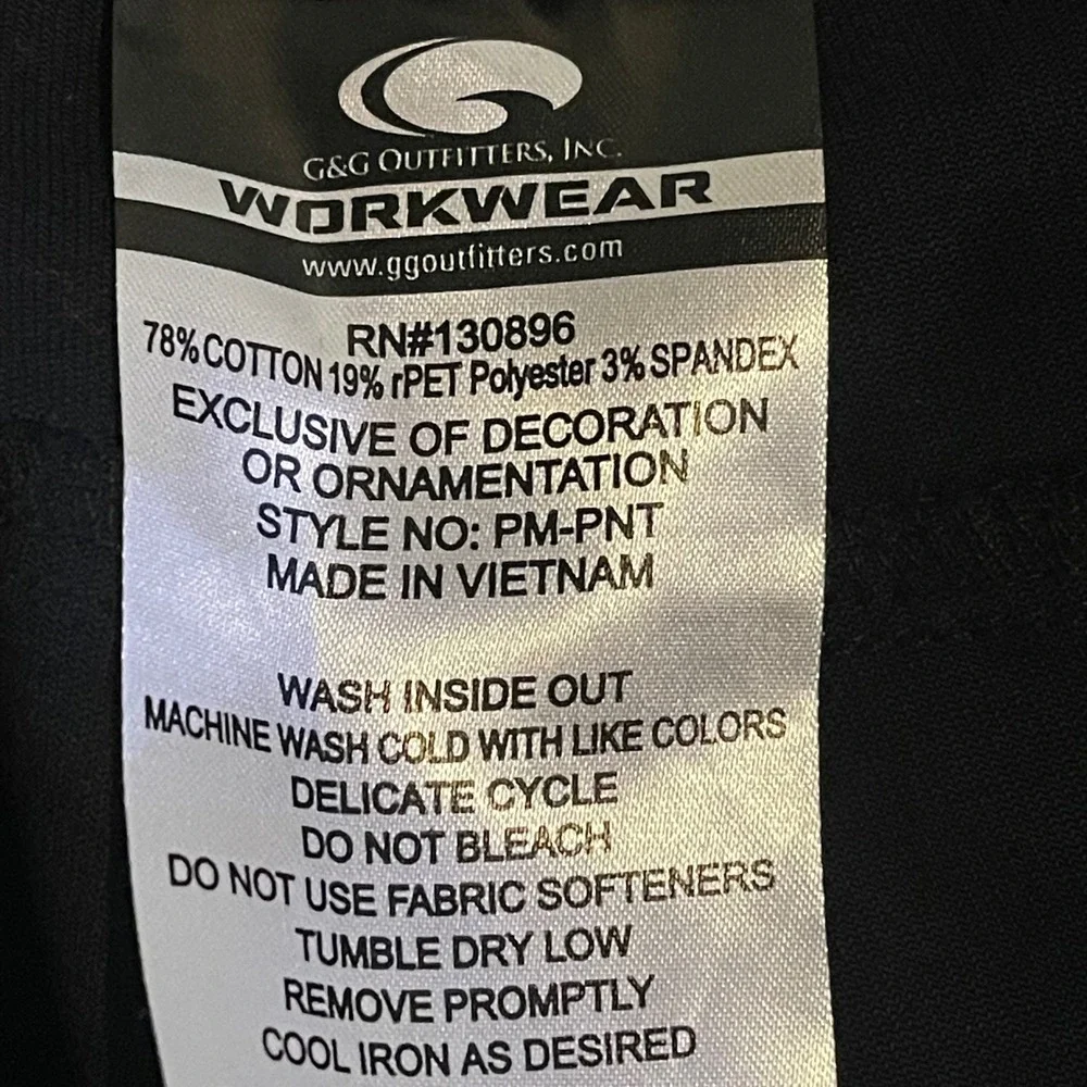 Pepsi G&G Outfitters Workwear Black Straight Leg Pants 40x32 PM-PNT Employee